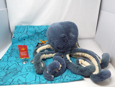 Jellycat Storm Octopus Large Retired Plush With Dush Bag                     JL3