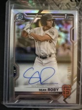 2021 Bowman Chrome - Prospect Autographs Sean Roby #CPA-SRO Refractor /499 (AU,