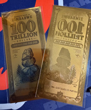 5 X 100 Trillion Zimbabwe Dollars GoldBack Foil Notes, 1/20 Troy Oz. Sound Money 4700.00 per troy oz