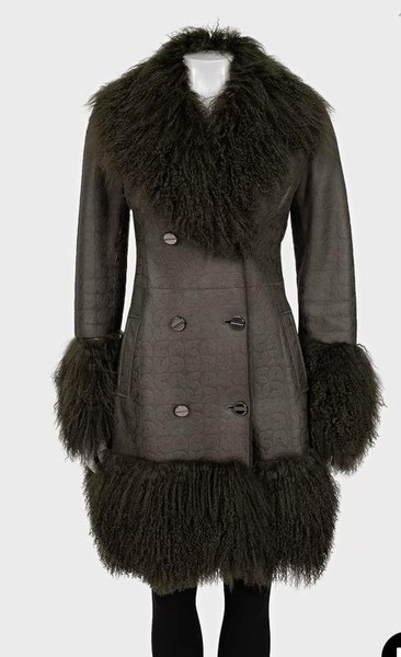 Women Gianfranco Ferre Coat Green Fur 38 / M / 46