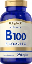 B-100 Vitamin B Complex | 250 Capsules | Non-GMO | by Piping Rock
