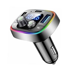 FM Transmitter for Car Bluetooth Adapter 5.4,48W PD QC Fast Charging,Hands