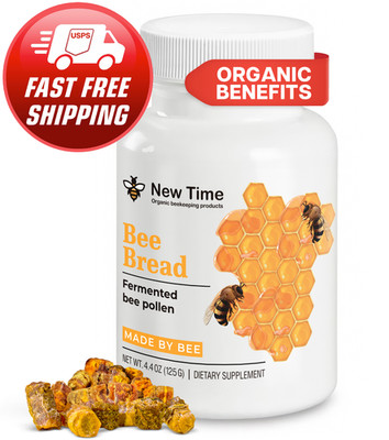 Bee Bread Pastilles - Perga - Fermented Bee Pollen Organic Supplement 4.4oz/125g