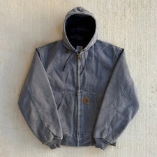 Carhartt grey hooded work wear jacket