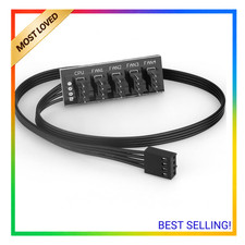 PC Fan Splitter Hub Compatible 3PIN 4PIN PWM for Desktop Computer Cooling Fans