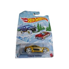Hot Wheels Torque Twister Gold Snowflake Tires Holiday Racers - New Sealed