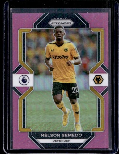 2022-23 Panini Prizm Premier League Nelson Semedo Prizm Pink #/199 Wanderers