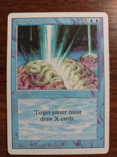 1x Braingeyser - MP/HP - Revised Edition - SPARROW MAGIC mtg
