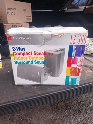 Speakers Audio Source LS 300, 2 Way Surround Sound Indoor/Outdoor Compact