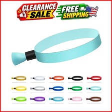 100 Pcs Cloth Wristbands, Disposable Wristbands for Events Water Green