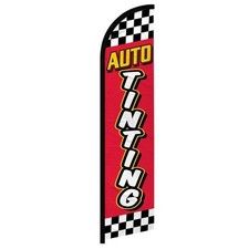2 Pack Auto Tinting Windless Swooper Flag Window Tinting BL/RD 100D