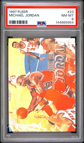 1997 FLEER #23 MICHAEL JORDAN PSA 8