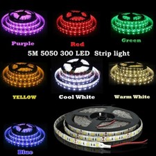 3528 Bright RGB Waterproof SMD Flexible Strip light With Tape 12V 5M 16.4f