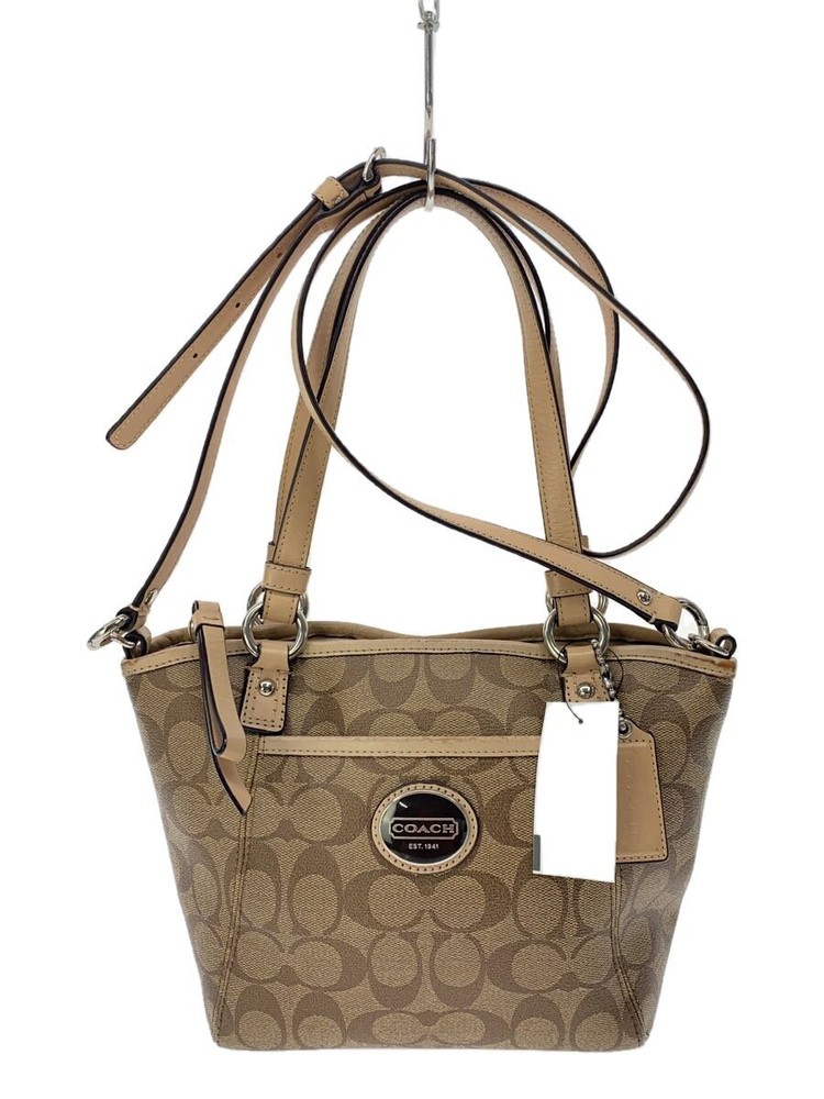 COACH Tote Bag Signature -- BEG Overall Pattern