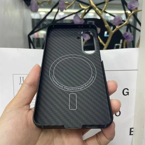 Magnetic Genuine Carbon Fiber Aramid Phone Case fr Samsung S24 Ultra S24 Cover - Photo 16 sur 24