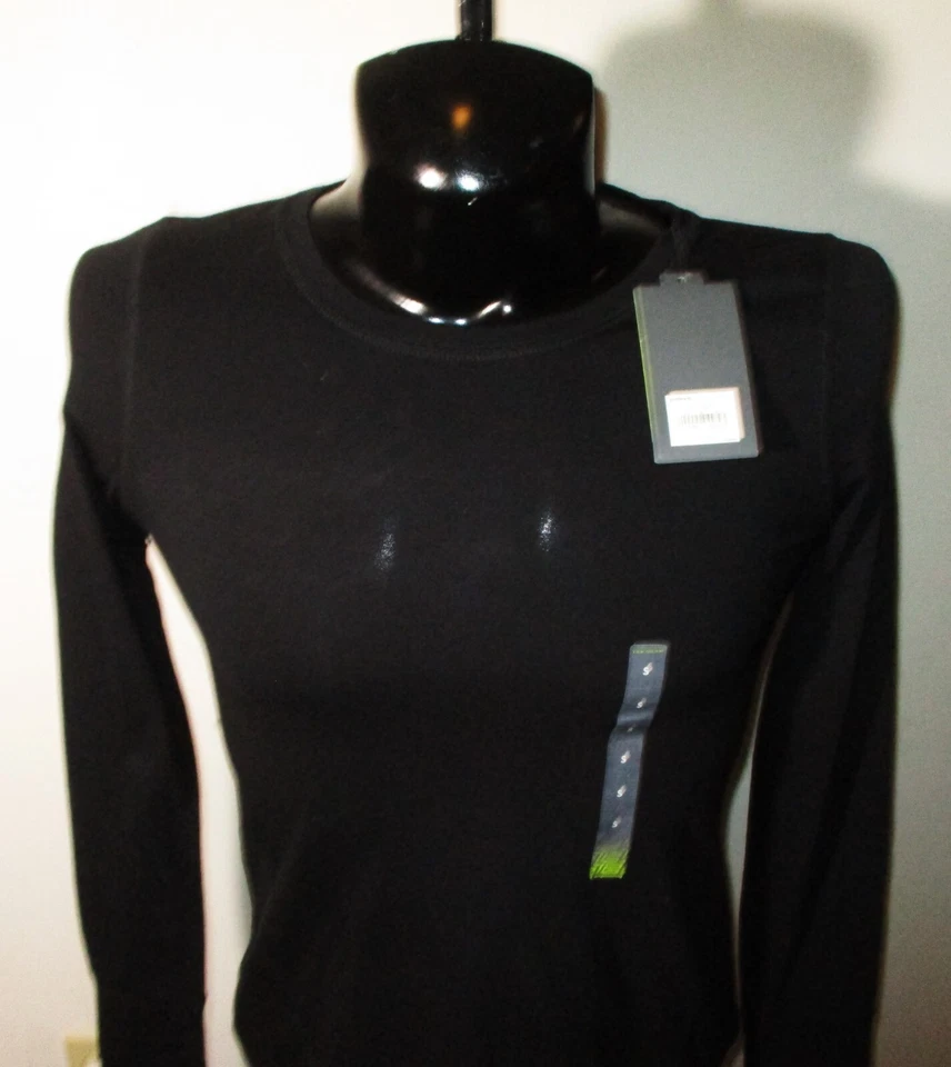 Camiseta TEK GEAR Negra Manga Larga "DryTek" Talla S Nueva Con Etiquetas Foto 3 de 4