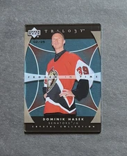2005-06 Trilogy Frozen in Time Plexi-Glass Crystal Collection /25 Dominik Hasek