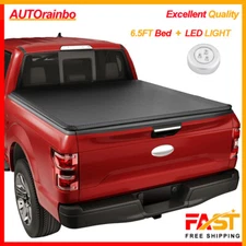 6.5FT 4-FOLD Tonneau Cover For 2015-2025 Ford F-150 F150 Truck Bed Waterproof