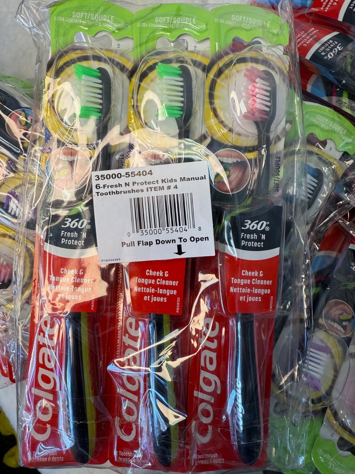 Colgate 360 Fresh N Protect Toothbrush Ultra Soft (Mix Colors) Big Kid Pack of 6