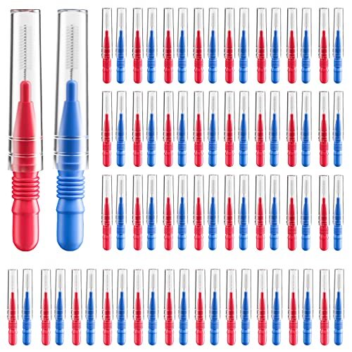 Interdental Brush, Flossing Head,Easy Use Tooth Cleaning Tool (72 Count)(2.5m...