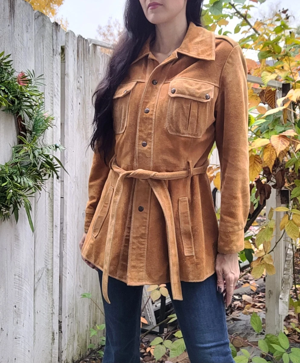 Leather top wrap jacket