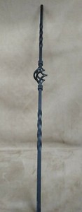 Twist and Basket Series 36-in Antique Bronze Wrought Iron Classic Stair Baluster