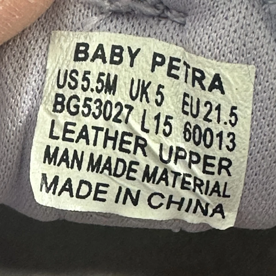 Sandalias Stride Rite Baby Petra EE. UU. 5,5 M púrpura y aguamarina correas cuero parte superior pequeña Foto 3 de 4