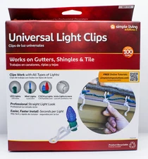 Simple Living Solutions Universal Light Clips - 100 Count - BUY MORE & SAVE