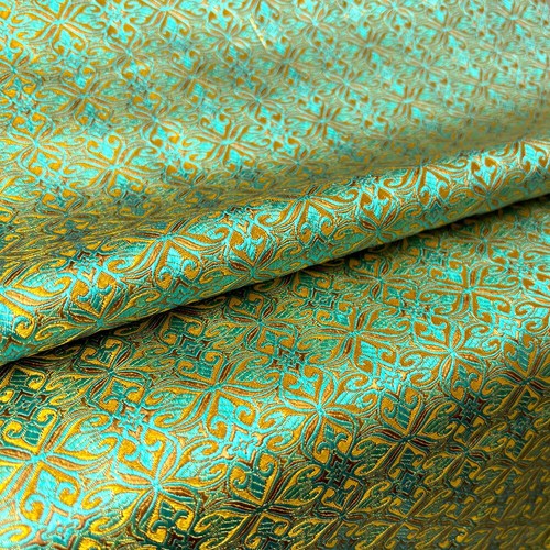Jacquard Fabric Tapestry Damask Satin Floral Dyed Cushion Cover Kimono Patchwork - Picture 21 of 22