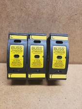 Bussman JTN60030 Fuse Holders w/ Bussman LPJ 6SP Fuses. Lot of 3.