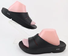 OOFOS OOAHH Slide Recovery Sandals Black Mens Sz 8 Womens Sz 10
