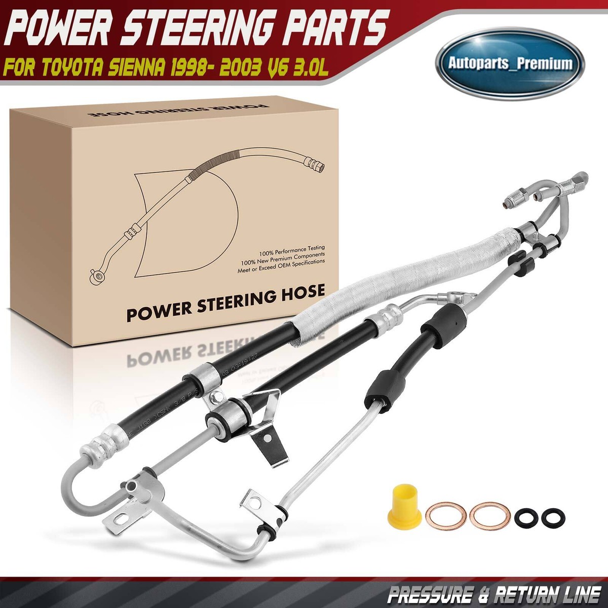 Power Steering Pressure & Return Line Hose Assy for Toyota Sienna