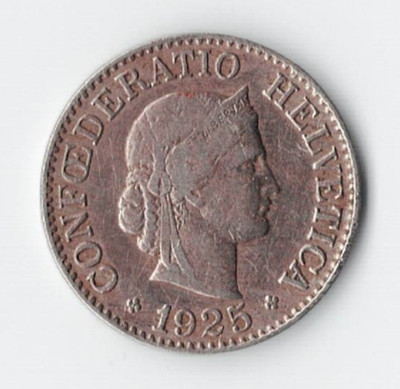 1925 Switzerland 10 Rappen Coin Swiss CONFOEDERATIO HELVETICA | eBay