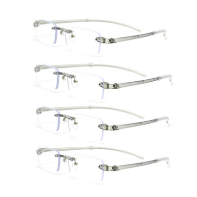 4 Pack Reading Glasses Rimless Readers  +1.0 +1.25 +1.5 +1.75 +2.0 +2.5 +2.75 +3
