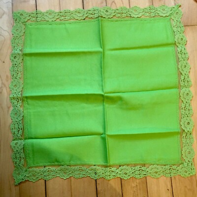NIP 60's 70's Vintage Lime Green Cloth Napkins Set of 4 MCM Shabby Cottage