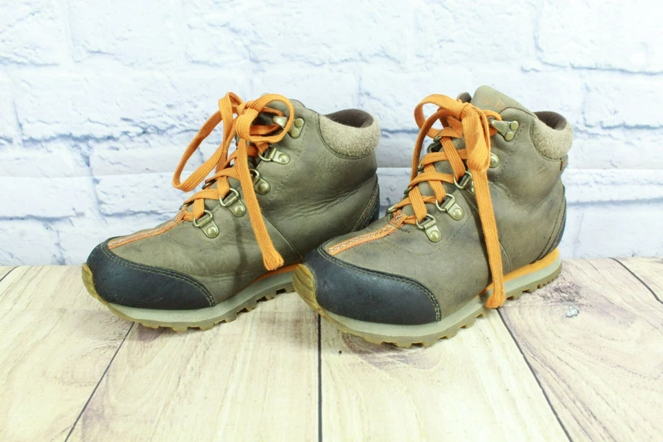LL Bean Niños Cuero Tostado Con Cordones Impermeable Aislado Senderismo Botines Talla 3 Foto 2 de 4