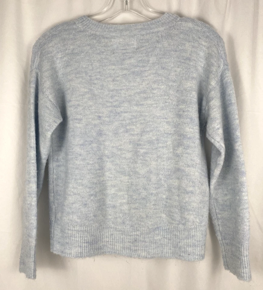 Suéter Justice Girl Azul con Unicornio Blanco con Lentejuelas Reversibles, Talla 8 Foto 3 de 4