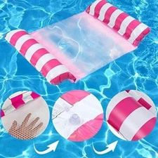 Inflatable Floating Lounge Bed Float Beach Swimming Pool Raft Water Hammock Swim