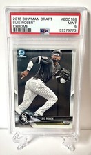 2018 BOWMAN DRAFT #BDC188 LUIS ROBERT CHROME ROOKIE RC PSA 9 MINT  #492