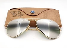 Vintage B&L Ray Ban Bausch & Lomb 1/10 12k GF 58mm DGM Green Aviator w/Case