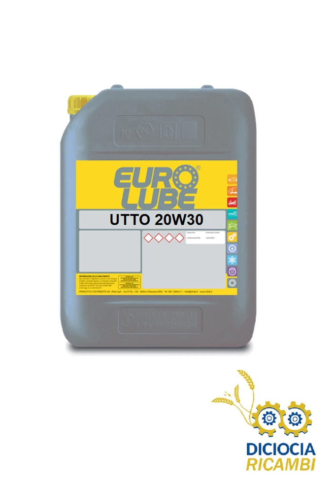 EUROLUBE Olio multifunzione utto 20w30 trasmissione cambio sollevatore idraulico 20 Litri