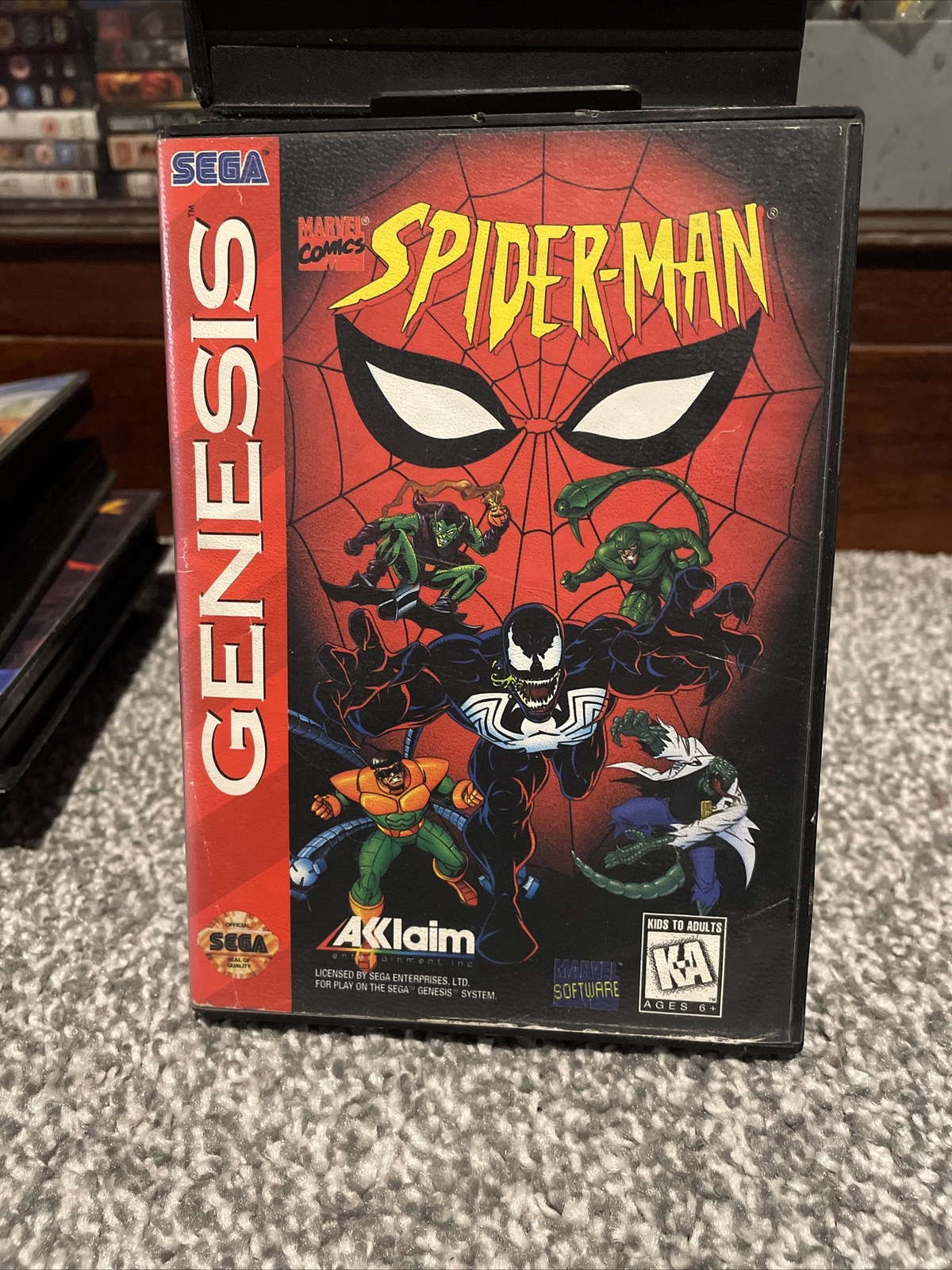 Jeu Spider-Man - Sega Mega Drive - Version PAL Complète (boîtier + Notice) - Bon état