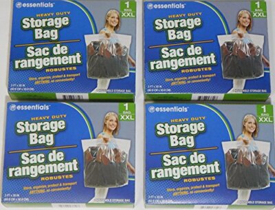 Storage Bags w/ Zip-Lock & Carry Handle, 1-Count XX Large 24 x20 (Pack of 4)