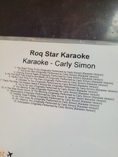 ROQ STAR CARLY SIMON KARAOKE CDG DISC