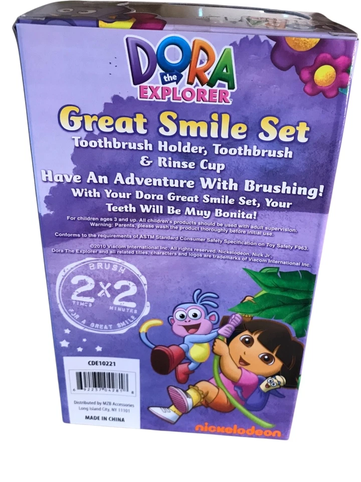 Zapatos Dora La Exploradora Jelly Talla M 9 10 Nuevos con Etiquetas y Nickelodeon Great Smiles Set Foto 4 de 4