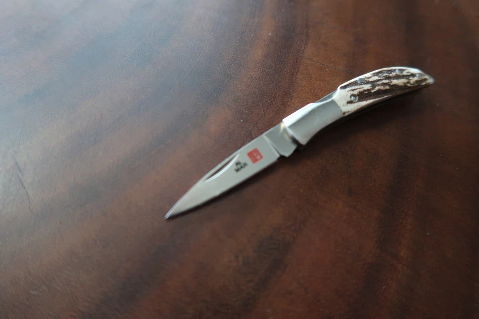 Cuchillo Al Mar Osprey ~ Ciervo ~ Funda y Caja ~ Moki, Japón ~ Nuevo de Lote Antiguo Foto 2 de 4