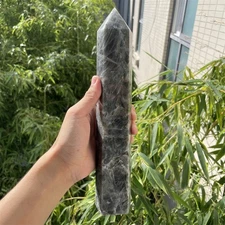 2.9LB 11" Natural Labradorite Tower Obelisk Crystal Quartz Reiki Healing Energy