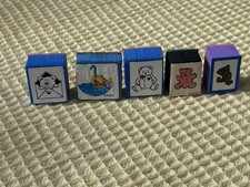 Wood Rubber Stamp Lot Teddy Bear Winnie the Pooh Disney Craft Scrapbooking