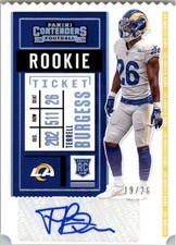2020 Panini Contenders Rookie Ticket Stub #282A Terrell Burgess Auto /26 - FB