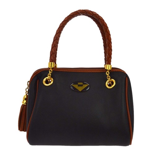 Best09 Bottega Veneta Blue Leather Marco Polo Mini Boston Hand Bag NW00550